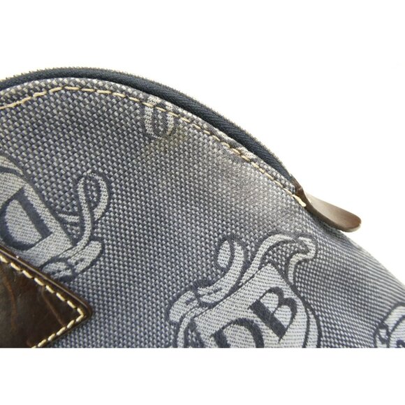 Dooney & Bourke Blue Signature Logo  Leather Trim & Handles Satchel Bag - Picture 16 of 16